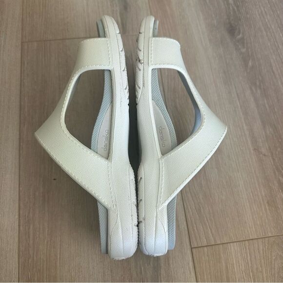 Dansko Krystal Molded Toe Loop Sandals Pearl, Size 38 EU Slip On Comfort 7.5/8 - Picture 5 of 9